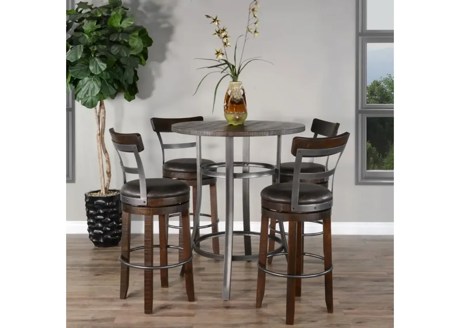 Sunny Designs Homestead Tobacco Leaf Pub Table