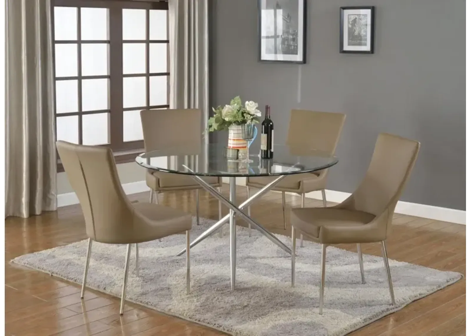 Chintaly Patricia Brown Contemporary Club-Style Dining Chair