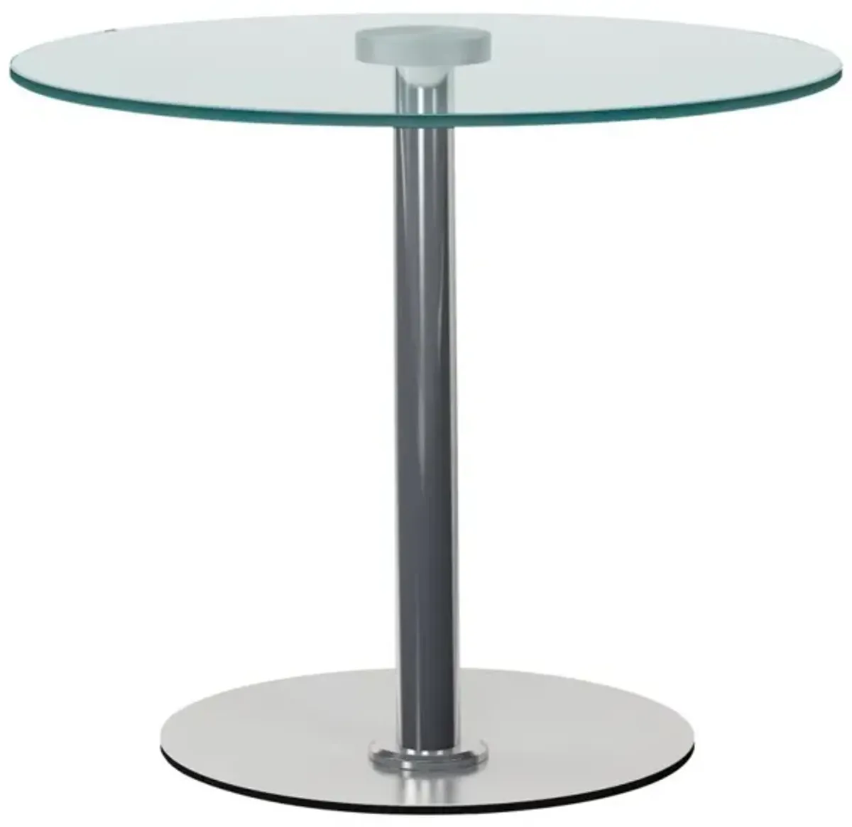 CONTEMPORARY GLASS TOP LAMP SIDE TABLE