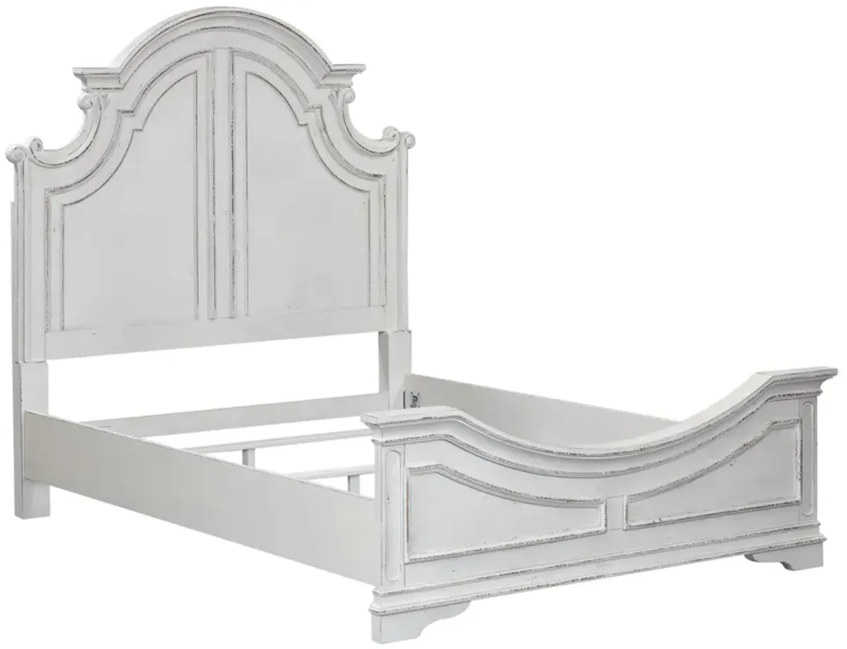 Liberty Furniture Magnolia Manor Antique White California King Panel Bed