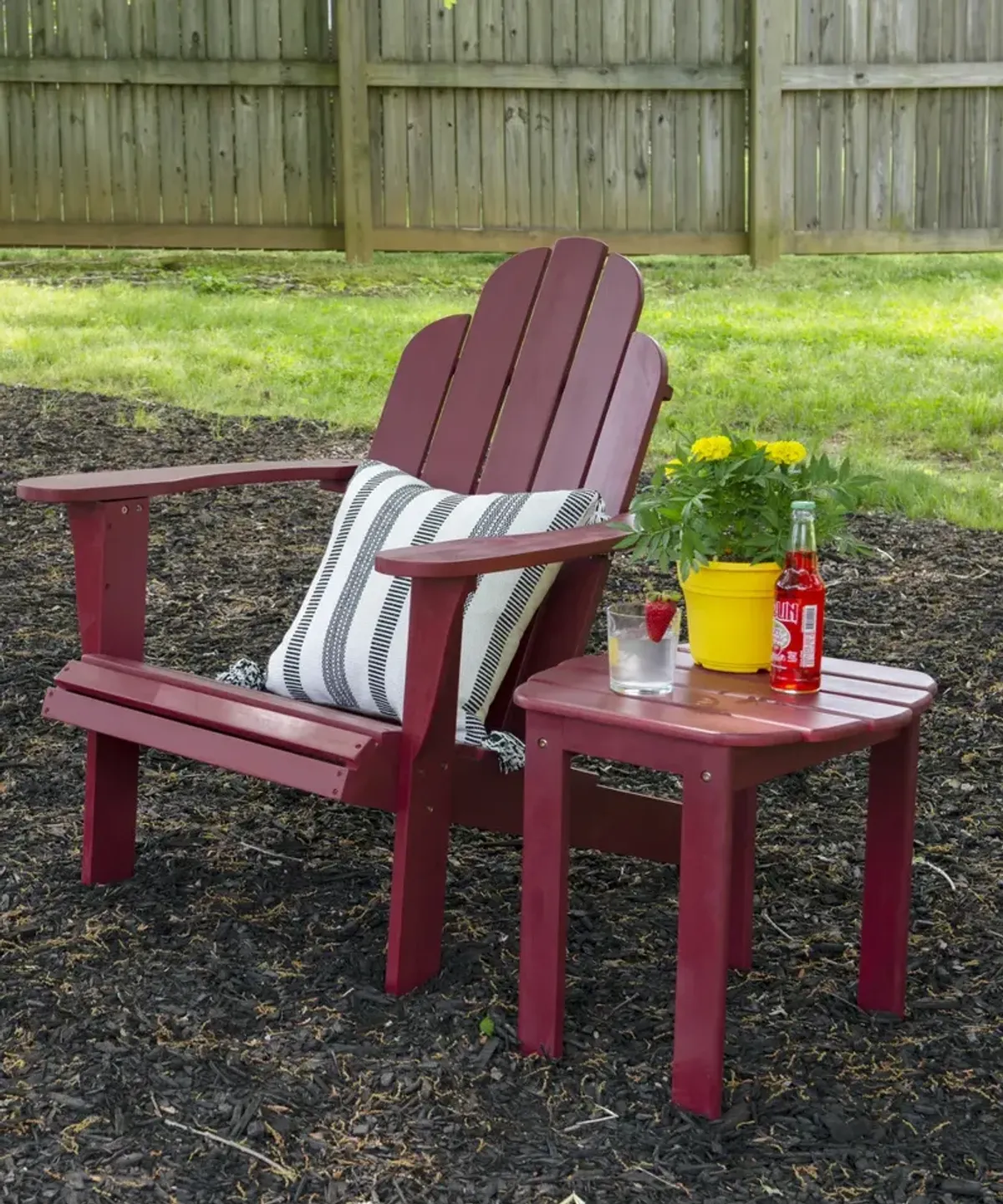 Linon Red Adirondack Chair