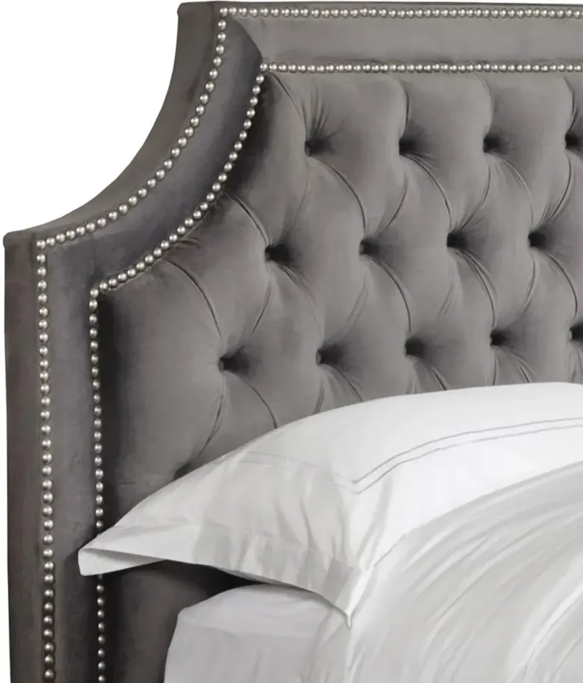 Parker House Jasmine Flannel Grey King Headboard