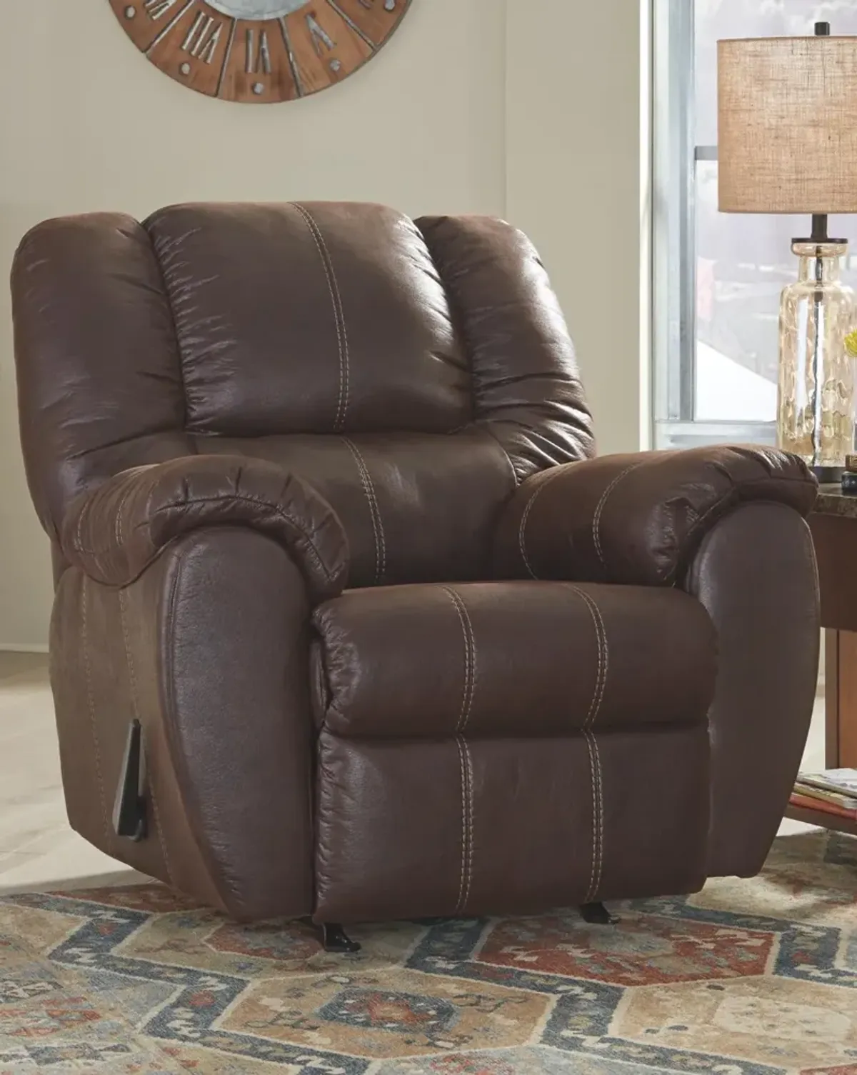 Ashley Mcgann Walnut Rocker Recliner