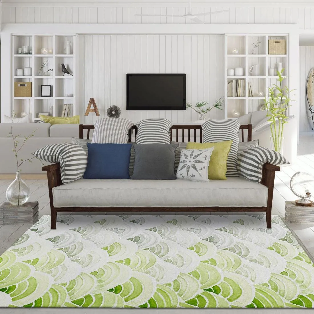 SEABREEZE LIME-IN 5'X8' AREA RUG