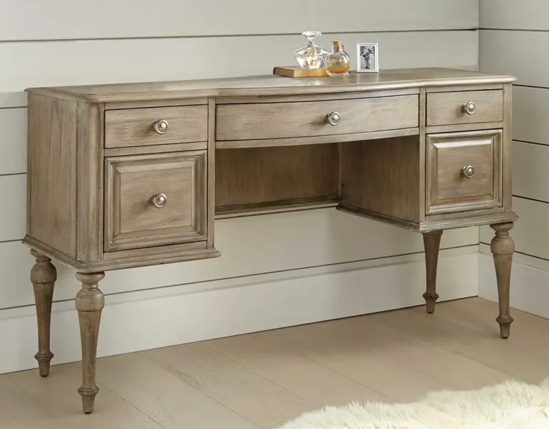 HIGHLAND PARK VANITY DESK WAXED DRIFTWOOD