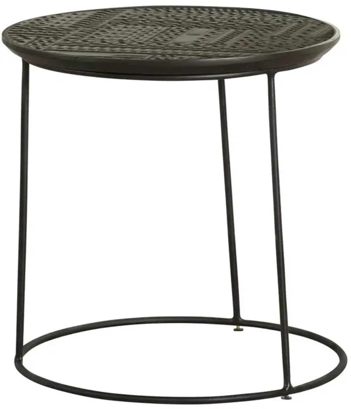 Coaster Loannis 2-Piece Round Mango Wood Nesting Table Matte Black