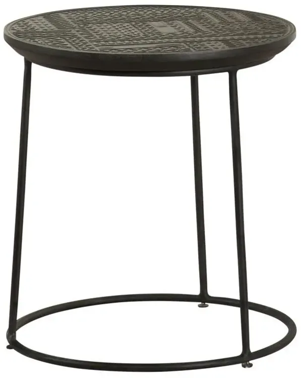 2PC NESTING TABLES MATTE BLACK