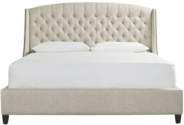 Universal Curated Halston Graphite Upholstered King Bed