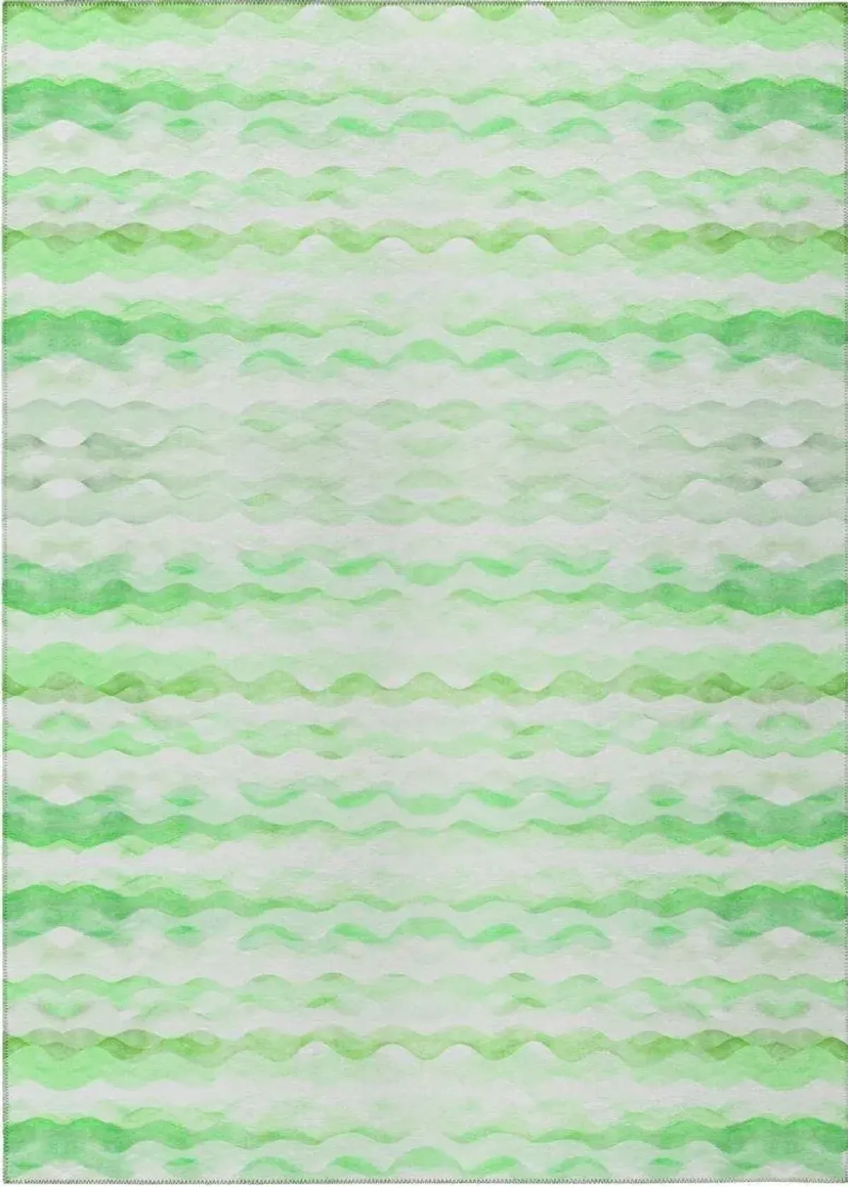 Dalyn Verdant Ripples Gentle Green Watercolor Waves 5'X8' Area Rug