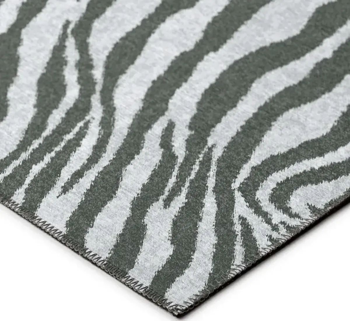 Dalyn Zebra Zen Monochrome Striped Animal 5'X8' Print Rug