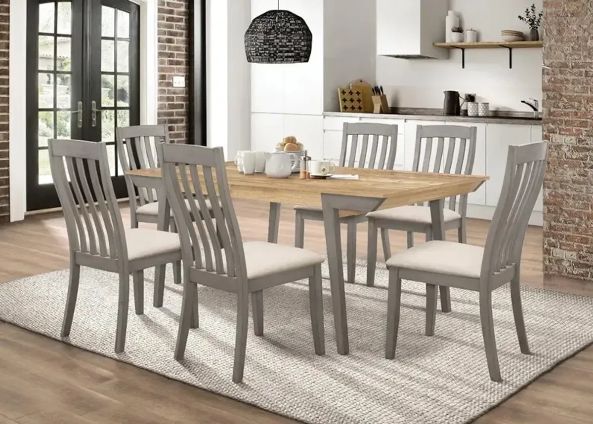 Coaster Nogales Rectangular 71 Inch Wood Dining Table Coastal Grey