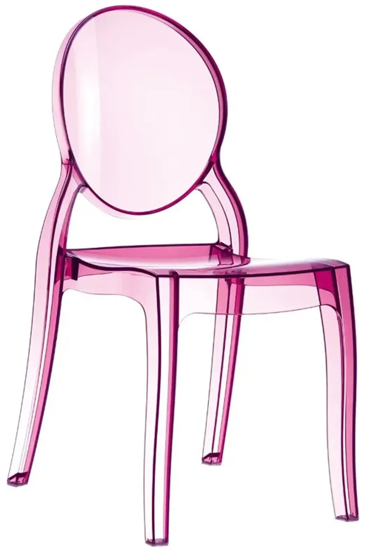 Compamia Kids/Teens Elizabeth Polycarbonate Transparent Pink Chair