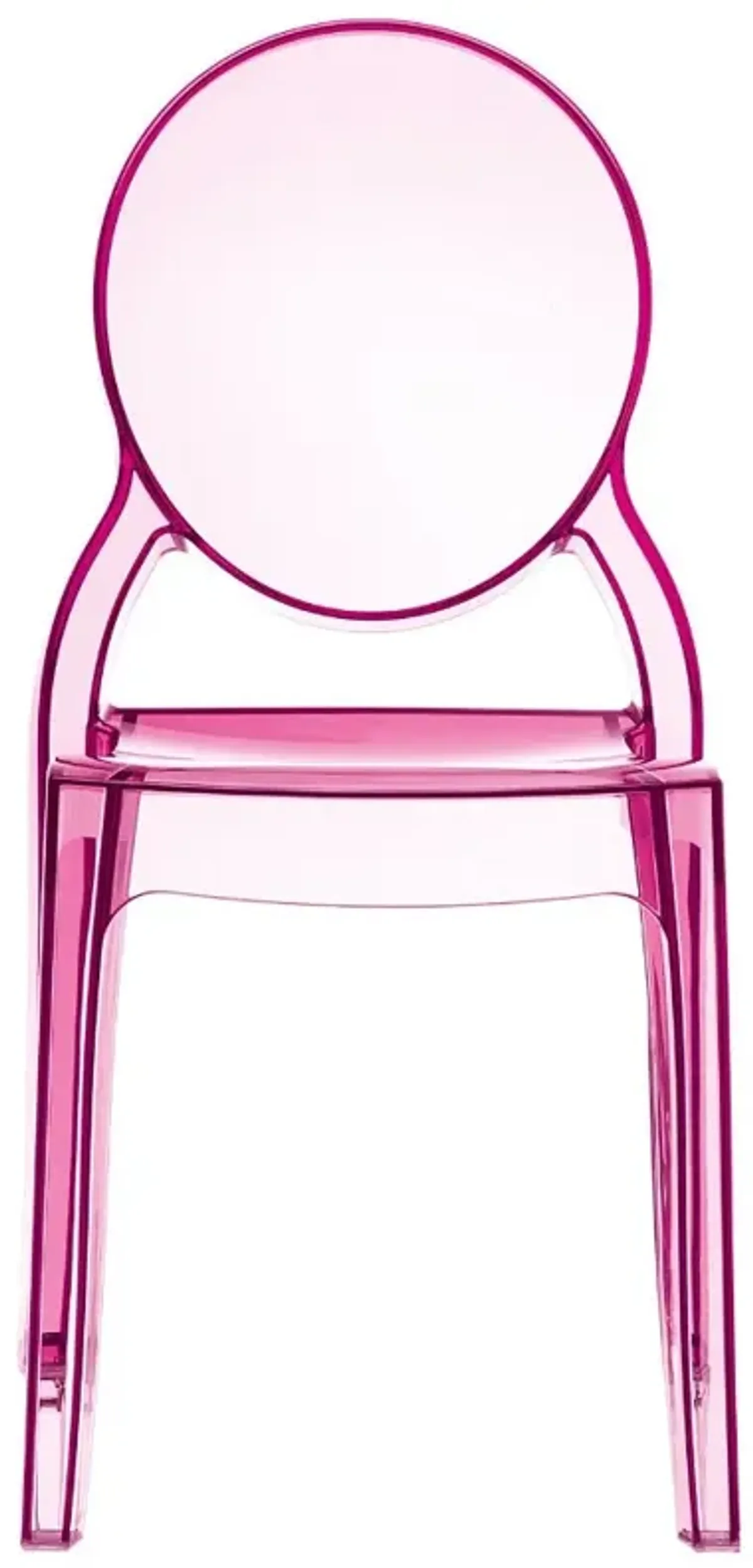 Compamia Kids/Teens Elizabeth Polycarbonate Transparent Pink Chair