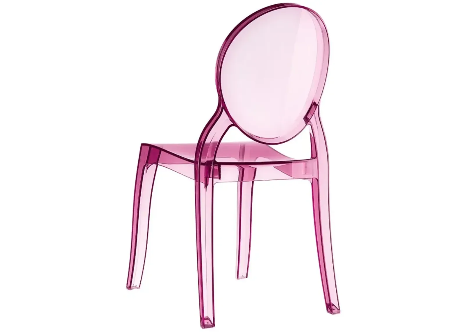 Compamia Kids/Teens Elizabeth Polycarbonate Transparent Pink Chair