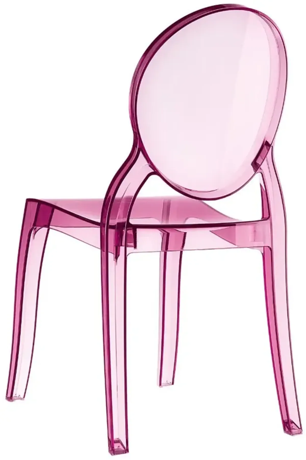 Compamia Kids/Teens Elizabeth Polycarbonate Transparent Pink Chair