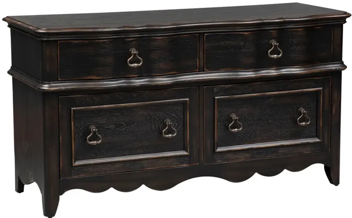 Liberty Furniture Chesapeake Wire Brushed Antique Black Credenza