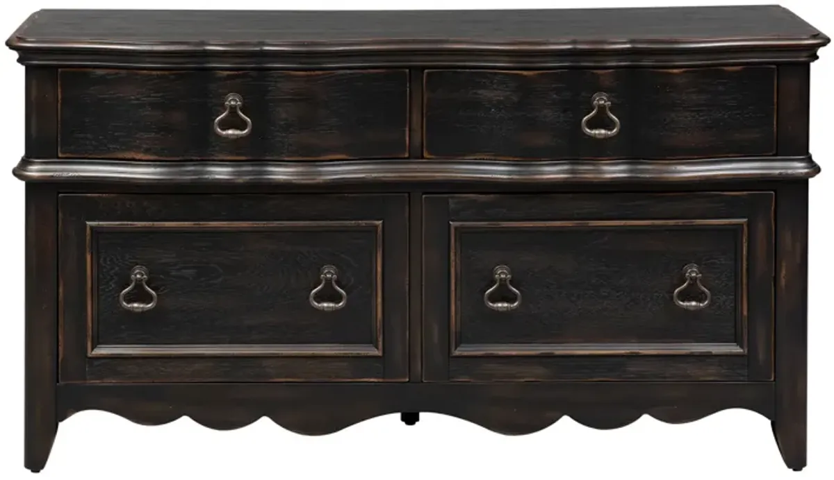 Liberty Furniture Chesapeake Wire Brushed Antique Black Credenza