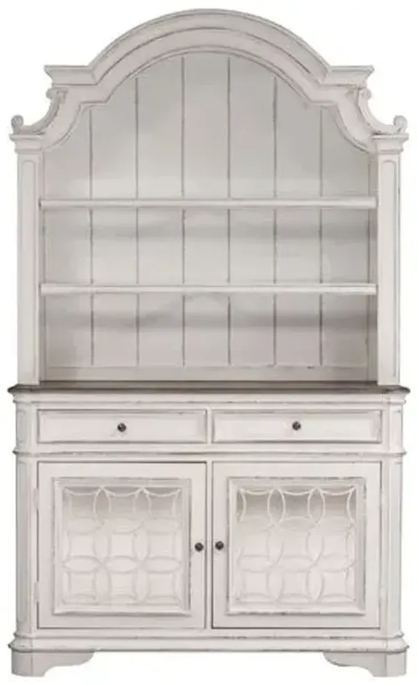 Liberty Furniture Magnolia Manor Antique White Hutch Chest