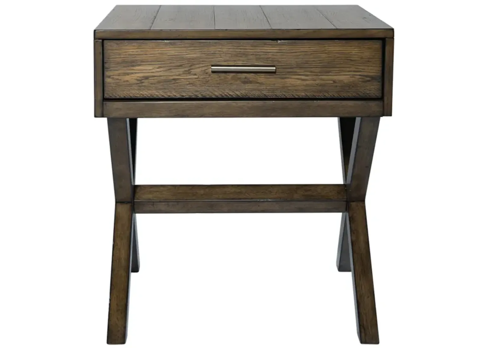 Liberty Furniture Lennox Weathered Chestnut Drawer End Table