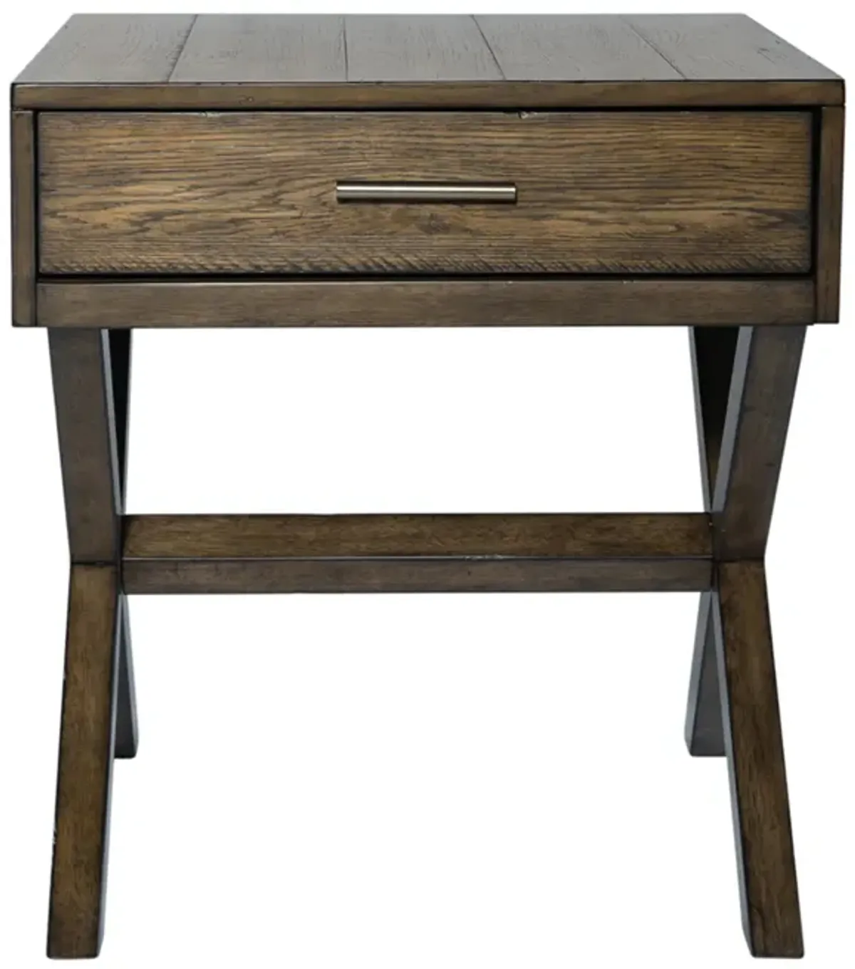 Liberty Furniture Lennox Weathered Chestnut Drawer End Table