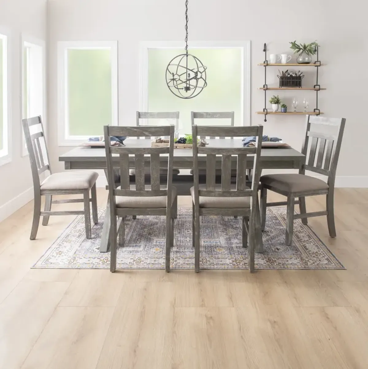 Powell Turino Weathered Grey 7-Piece Dining Set