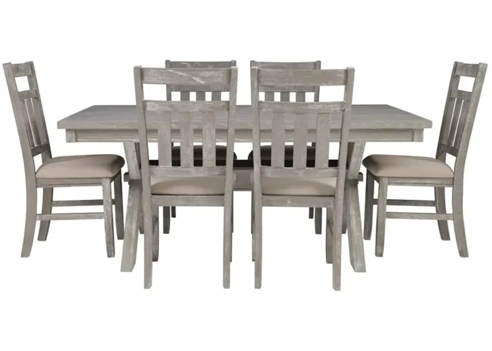 Powell Turino Weathered Grey 7-Piece Dining Set