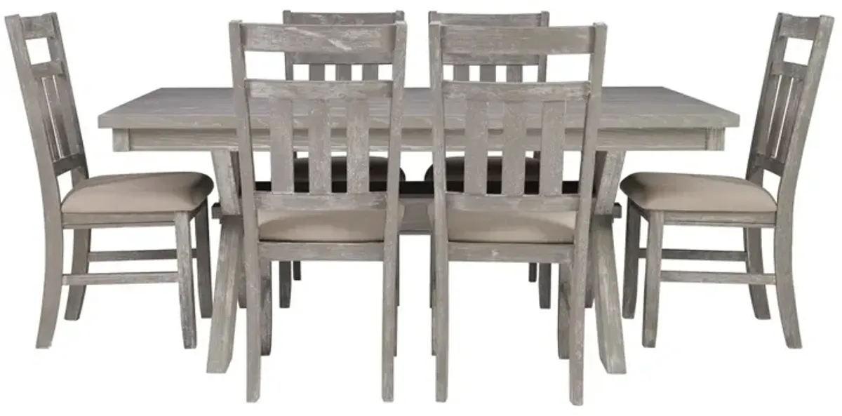 Powell Turino Weathered Grey 7-Piece Dining Set