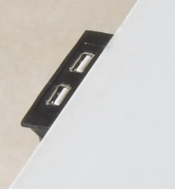 Palmetto Home Cane Bay White 1-Drawer Nightstand with Basket