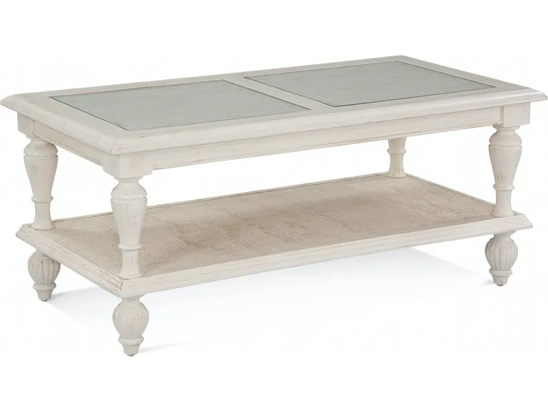 GRAND VIEW COCKTAIL TABLE IN BISQUE FINISH