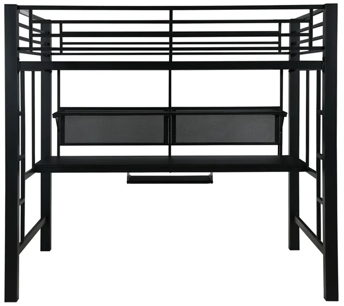 Coaster Avalon Full Workstation Loft Bed Black