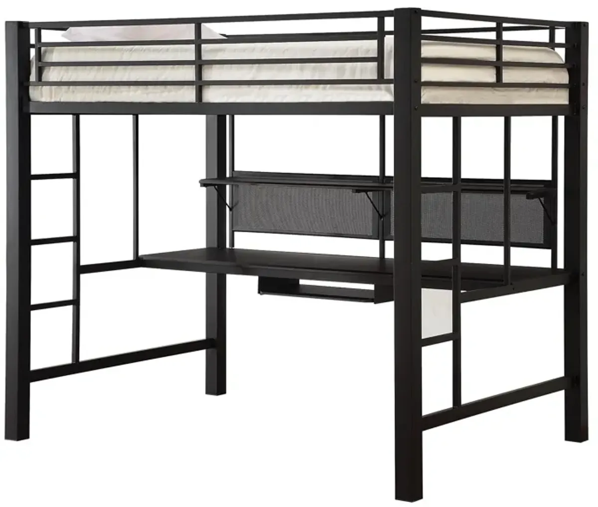 Coaster Avalon Full Workstation Loft Bed Black