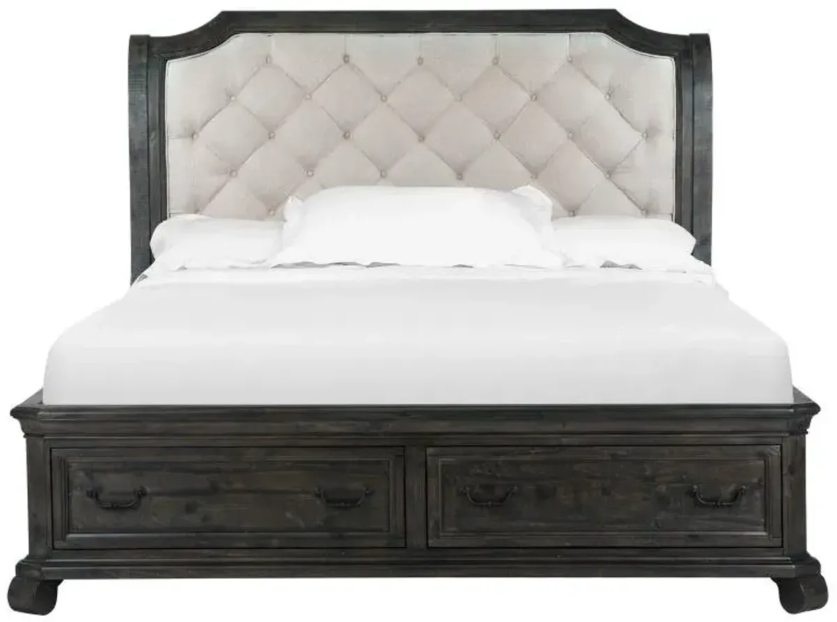 Magnussen Wood Sleigh Upholstered Bellamy Queen Headboard