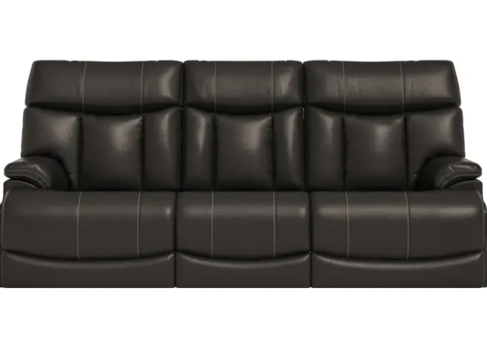 Flexsteel Clive Black Power Reclining Sofa with Power Headrests & Lumbar