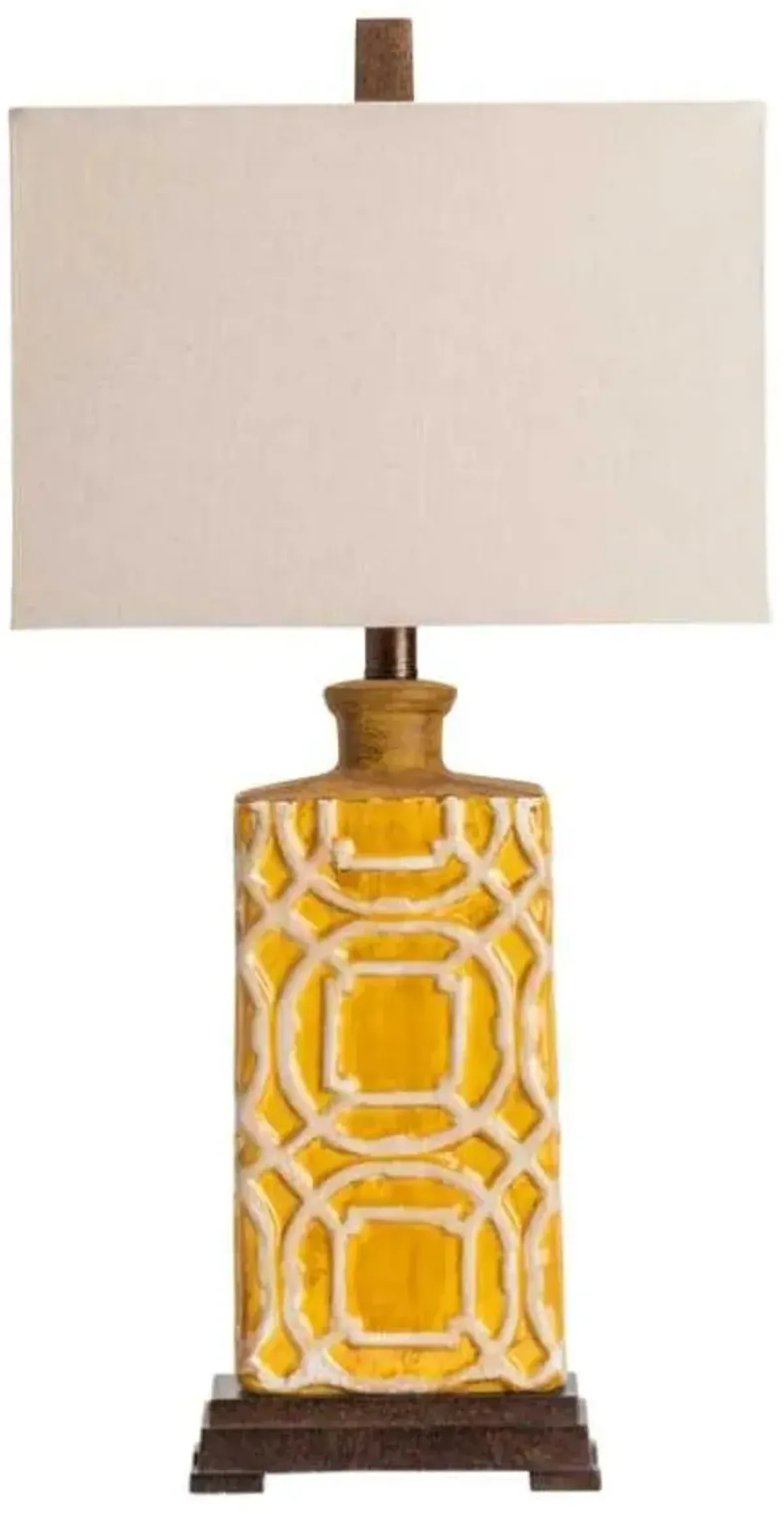 Crestview Chatham Antique Yellow Table Lamp
