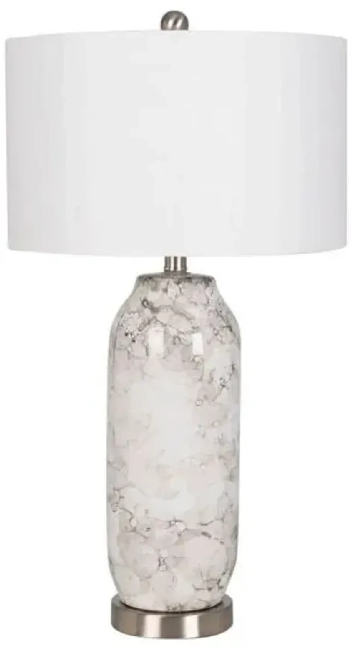 Bassett Mirror Angelica Table Lamp White/Grey Swirl