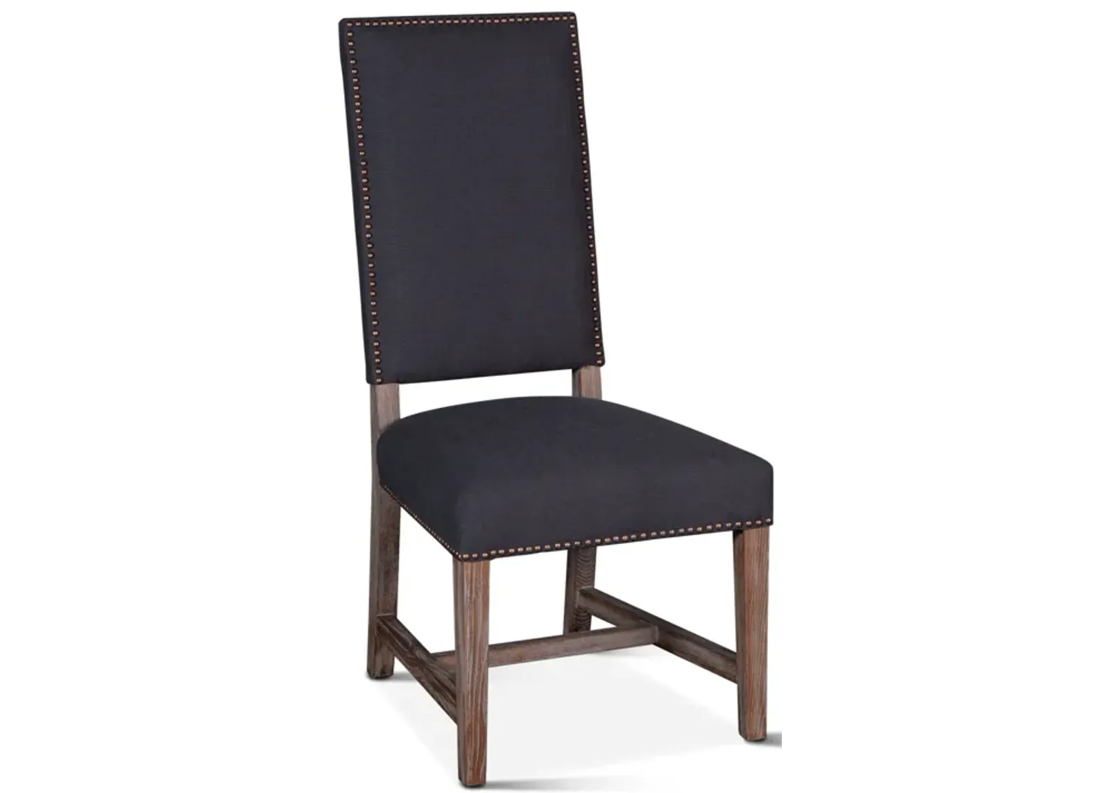 Home Trends Design Upholstered Seating High Back Formal Dining Chair in Charcoal