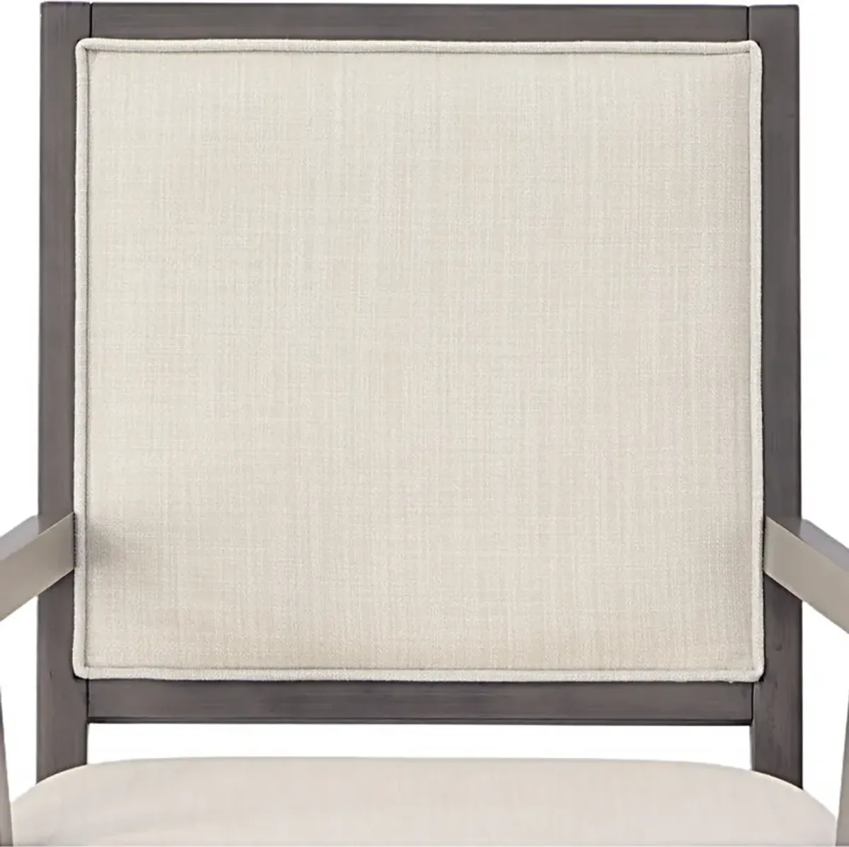Steve Silver Mila Washed Grey Armchair With Bone Linen Fabric