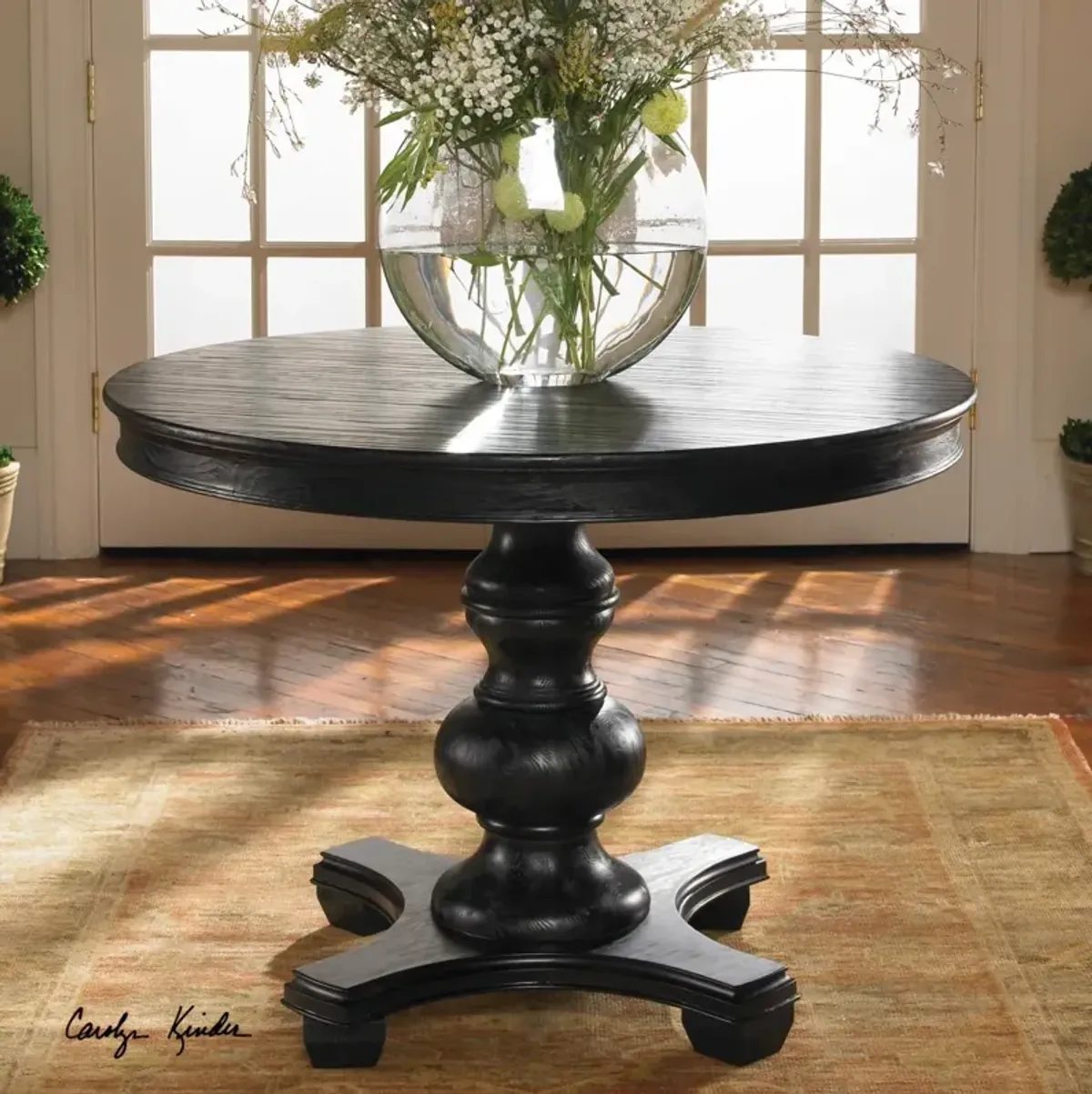 Uttermost Brynmore Satin Black Dining Table