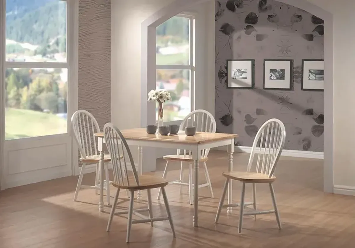 Coaster Cinder Wood Dining Side Chair White