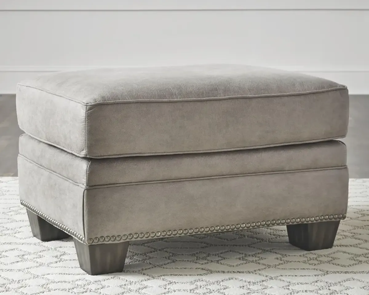 Ashley Olsberg Steel Ottoman