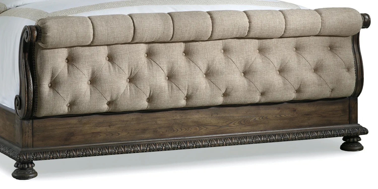 RHAPSODY AURORA ECRU KING TUFTED BED