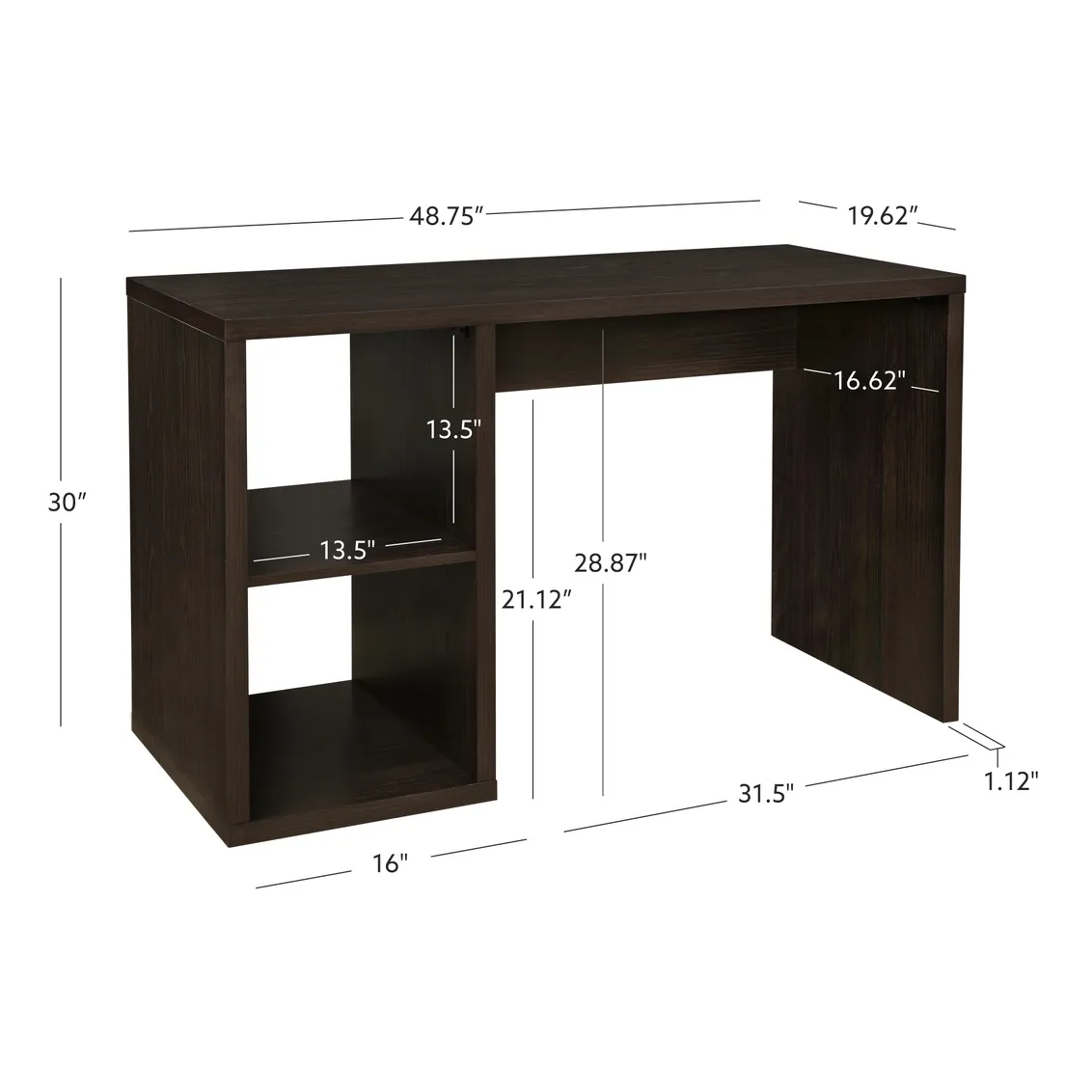 GALLI 2 CUBE DESK - ESPRESSO