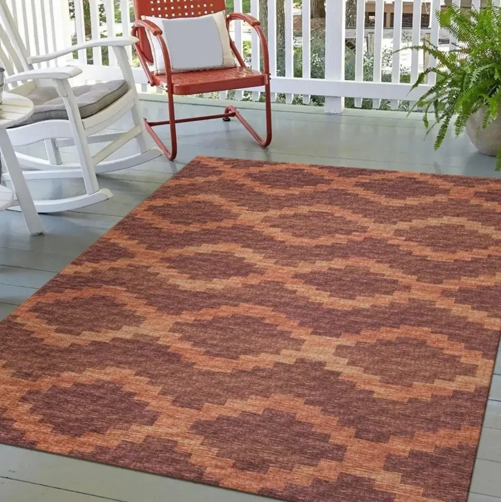 Dalyn Diamond Chain 5'X8' Area Rug in Warm Earth Tones