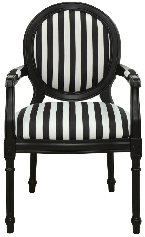 CHRISTOPHER CONTEMPORARY ACCENT CHAIR OR ARM CHAIR - BLACK AND WHITE UPHOLSTERY