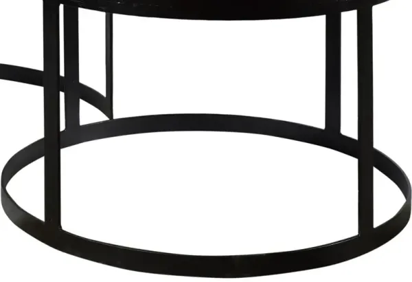 Crestview Bengal Manor Set of 2 Mango Wood & Metal Round Cocktail Tables