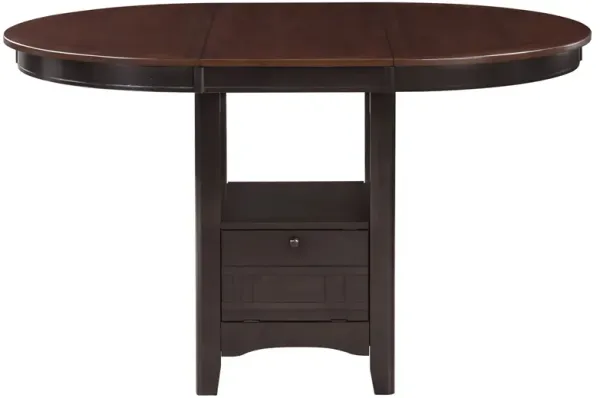 Coaster Lavon Oval 60 Inch Extension Counter Dining Table Chestnut