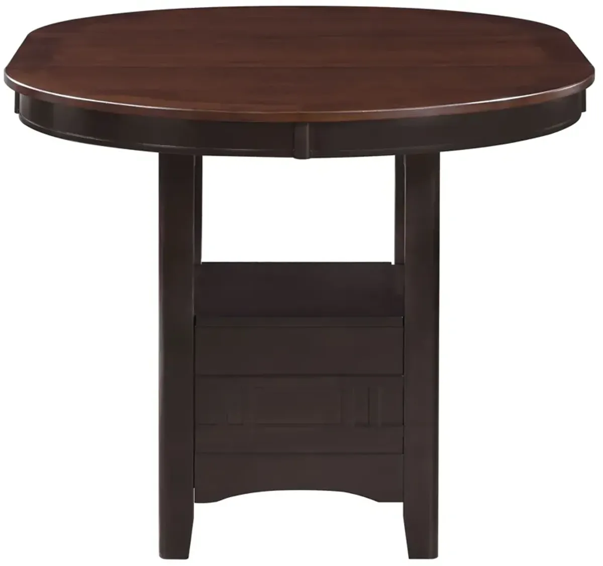 Coaster Lavon Oval 60 Inch Extension Counter Dining Table Chestnut