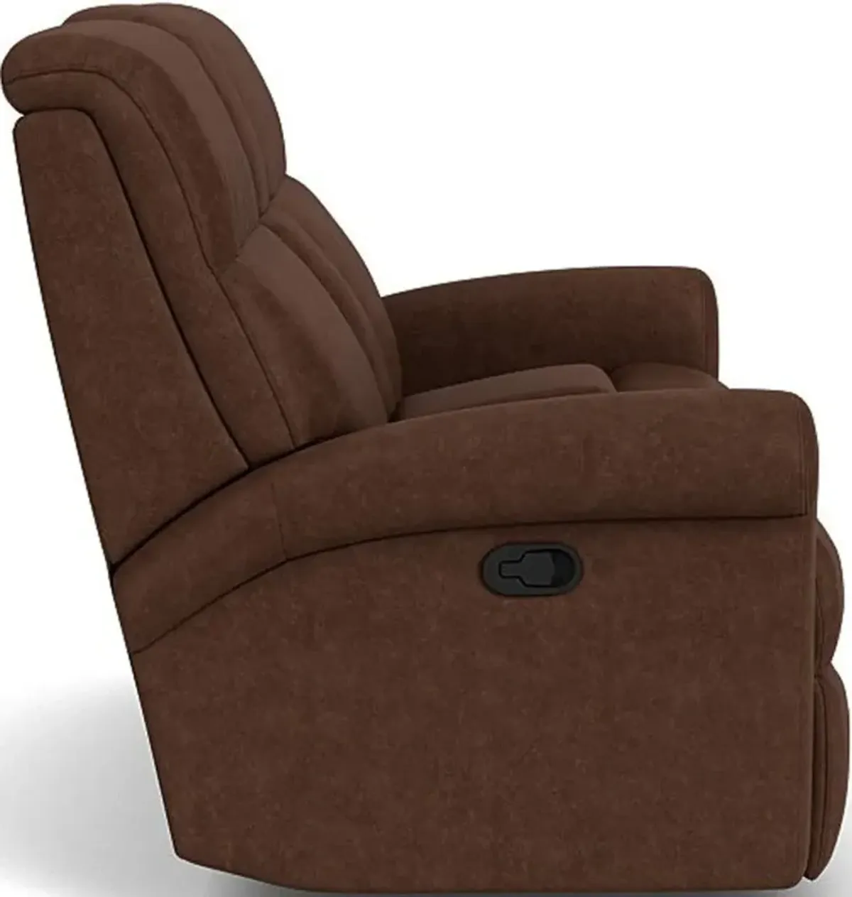 Flexsteel Davis Molasses Reclining Loveseat with Console