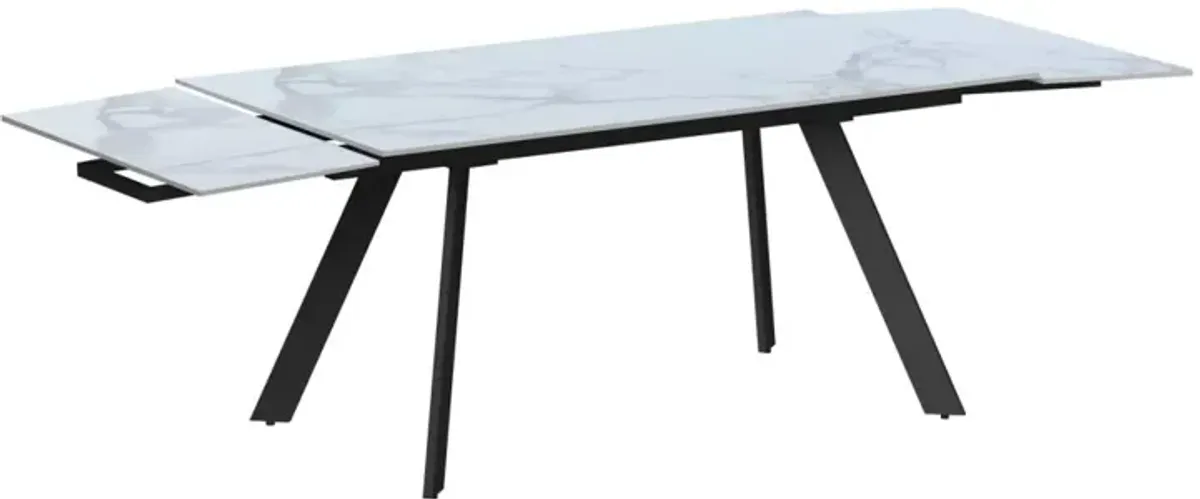 Chintaly Alexandra Extendable Dining Table with Steel Four-Legged Base