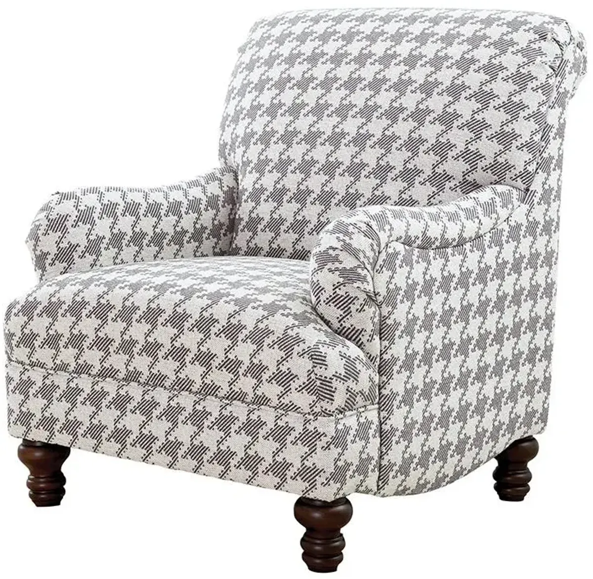 Coaster Glenn Upholstered English Arm Accent Chair Grey